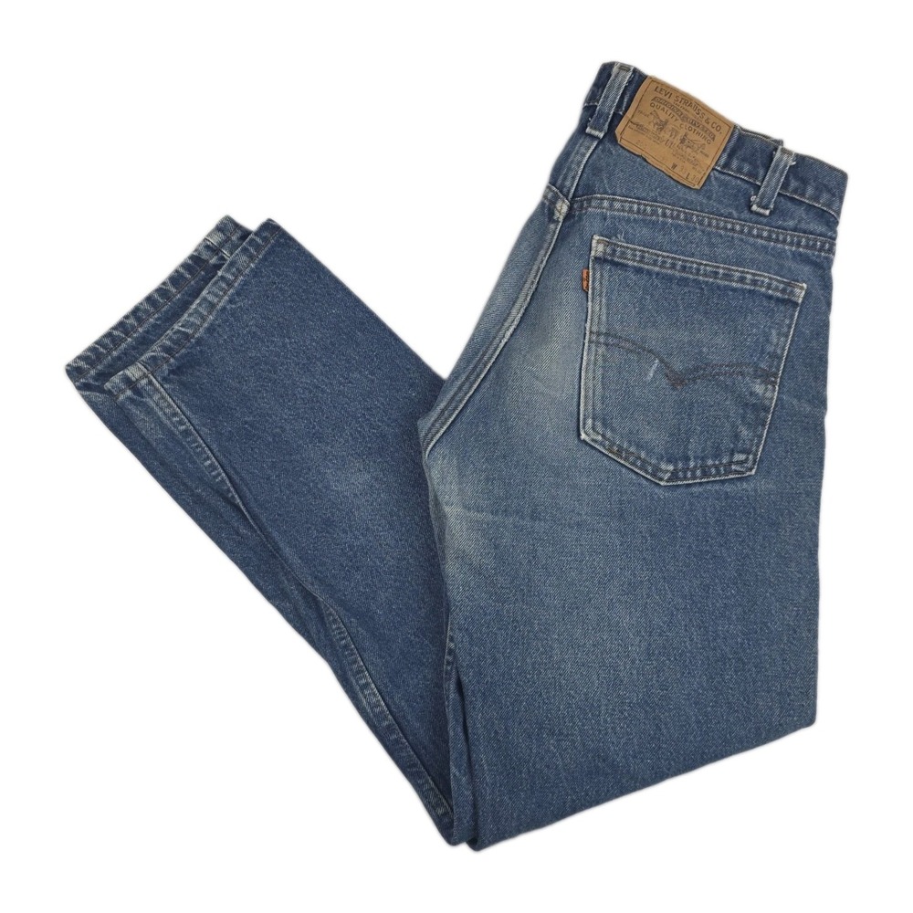 Vintage Levi's 517 Orange Tab Jeans Mens 33x30 USA Distressed 90s Denim (32x28)